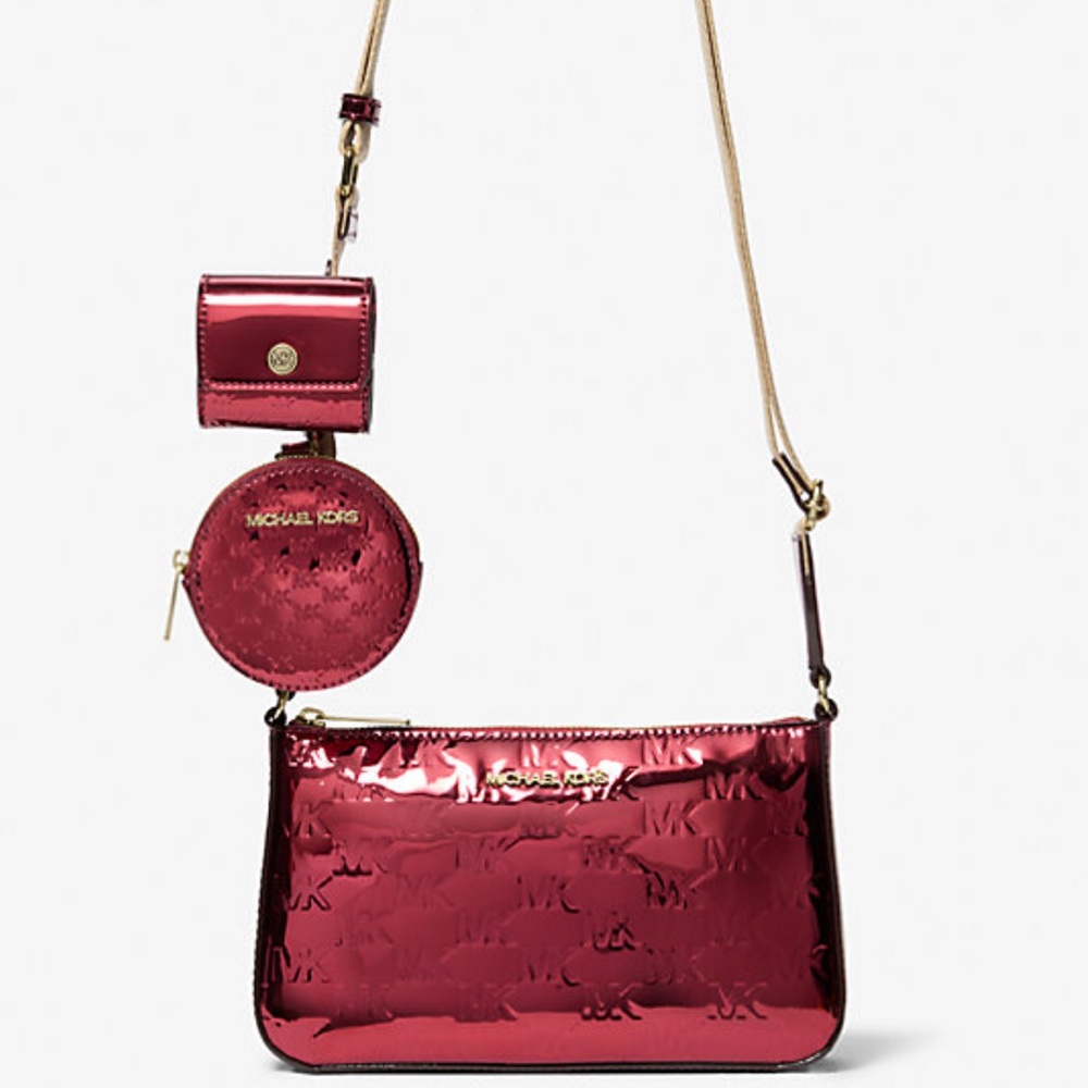 MICHAEL KORS Jet Set Sm Patent Logo Debossed Crossbody Apple Airpods
XBody Tech - Picture 3 of 8